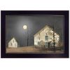 Trendy Decor 4U "Still of the Night" Framed Wall Art, Modern Home Decor Framed Print for Living Room