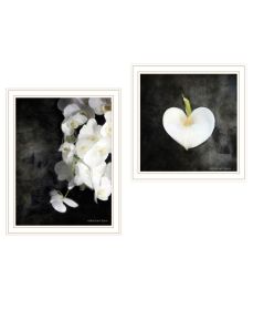 Trendy Decor 4U "Botanical Flowers" Framed Wall Art for Living Room, Wall Art Print for Home Decor, Bedroom Wall Art by Bluebird Barn