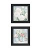 Trendy Decor 4U "Peaceful Pastel Peonies" Framed Wall Art for Living Room, Wall Art Print for Home Decor, Bedroom Wall Art by Cindy Jacobs