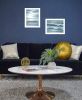 Trendy Decor 4U "The Ocean Blue - high tide at sunset" Framed Wall Art for Living Room, Wall Art Print for Home Decor