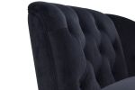 [New+Video] 58''Velvet Chaise Lounge,Button Tufted Right Arm Facing Lounge Chair with Nailhead Trim & Solid Wood Legs for Living Room or Office