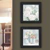 Trendy Decor 4U "Peaceful Pastel Peonies" Framed Wall Art for Living Room, Wall Art Print for Home Decor, Bedroom Wall Art by Cindy Jacobs