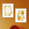 Trendy Decor 4U "Sunshine on My Mind- Oranges" Framed Wall Art for Living Room, Wall Art Print for Home Decor, Bedroom Wall Art by House Fenway