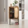 Natural rattan, 2 Door high cabinet, rattan, Built-in adjustable shelf, Easy Assembly, Free Standing Cabinet for Living Room Bedroom