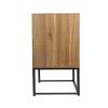 Natural rattan, 2 Door high cabinet, rattan, Built-in adjustable shelf, Easy Assembly, Free Standing Cabinet for Living Room Bedroom