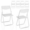 6 Pack Plastic Folding Chairs, Lightweight Stackable Commercial Chairs, Portable Event Seats Indoor Outdoor for Home Event Party Picnic School Wedding