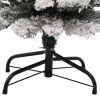 Slim Artificial Christmas Tree with Flocked Snow Green 5 ft PVC