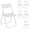 6 Pack Plastic Folding Chairs, Lightweight Stackable Commercial Chairs, Portable Event Seats Indoor Outdoor for Home Event Party Picnic School Wedding