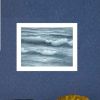 Trendy Decor 4U "The Ocean Blue - high tide at sunset" Framed Wall Art for Living Room, Wall Art Print for Home Decor