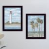 Trendy Decor 4U "Beach Days" Framed Wall Art for Living Room, Wall Art Print for Home Decor, Bedroom Wall Art by Georgia Janisse