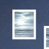 Trendy Decor 4U "The Ocean Blue - high tide at sunset" Framed Wall Art for Living Room, Wall Art Print for Home Decor
