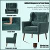 Modern Accent Chair Upholstered Foam Filled Living Room Chairs Comfy Reading Chair Mid Century Modern Chair with Chenille Fabric Lounge Arm Chairs Arm