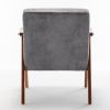 Mid-Century Modern Chair, Living Room Chair with Solid Wood Frame, Accent Chair Extra-Thick Backrest, Wingback Chair for Bedroom, Reading Room